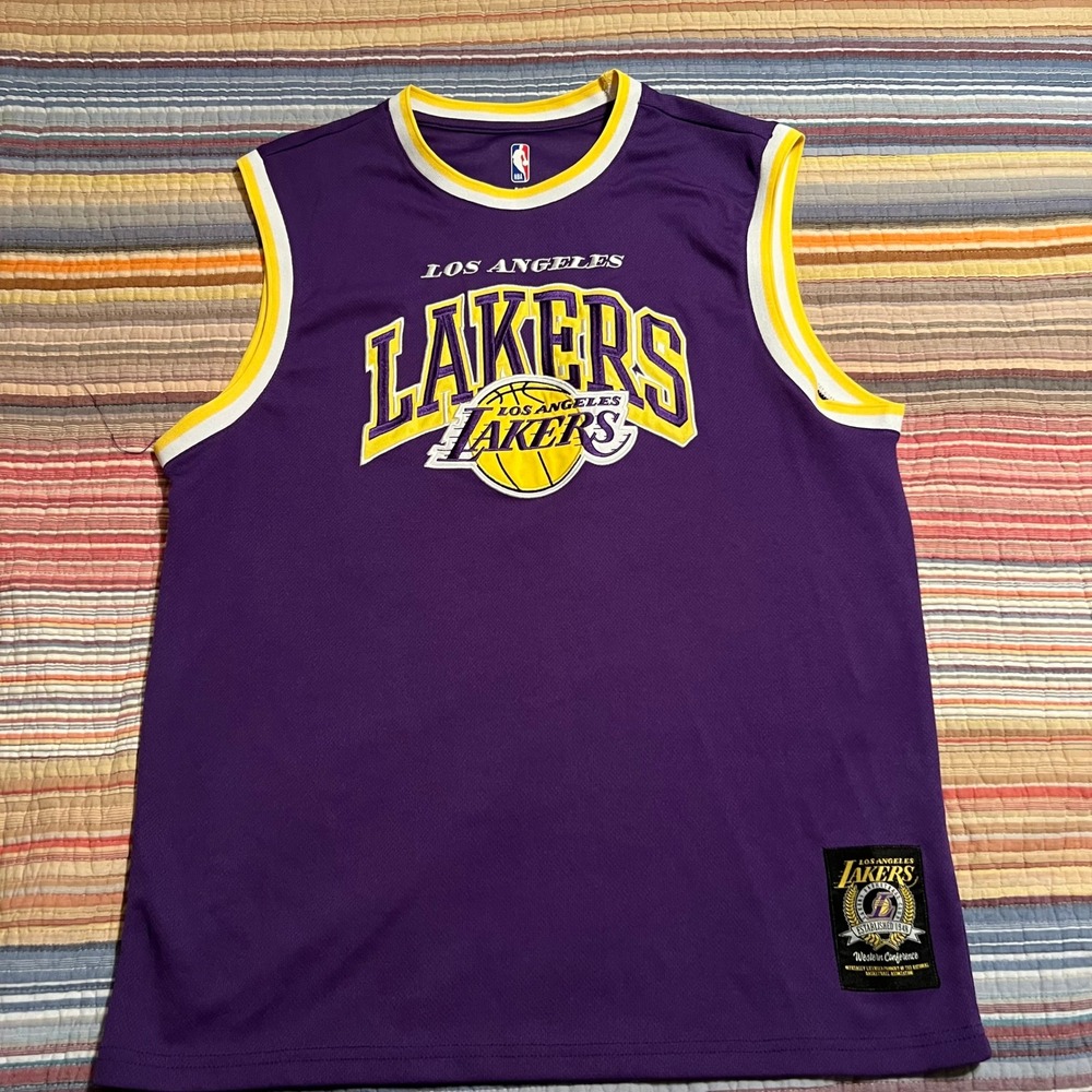 Los Angeles Lakers Jersey Purple NBA Basketball Graphic Mens‎ L
